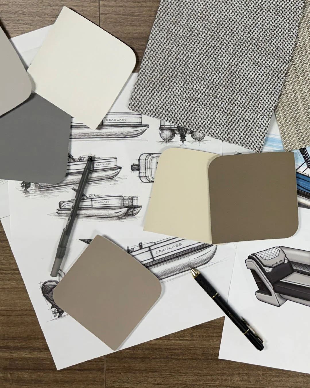 It starts with an idea. 

A sketch. A color. A material. A detail that makes all the difference.

Every Seaglass pontoon begins with thoughtful decisions and a vision for making time on the water even better.

Here&rsquo;s a little look at the ideas 