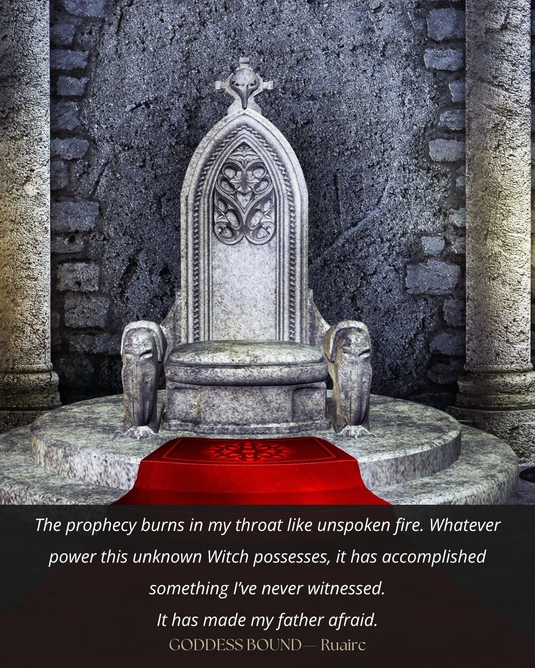 Sometimes the fear of a prophecy is more dangerous than the prophecy itself. 🔥

Meet Ruairc, heir to the Fae throne.

#EpicFantasy #Bookstagram #FantasyReader #BookExcerpt #goddessbound