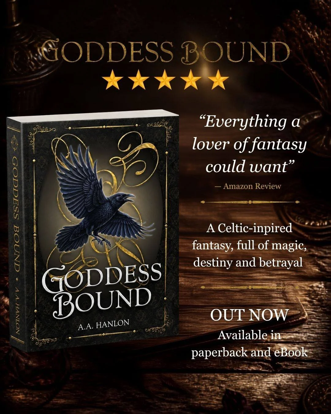 Thank you so much to everyone who has read Goddess Bound, recommended it, messaged me or taken the time to leave a review. 💚

If you haven't entered the world of Tirnaerin yet, Goddess Bound is a Celtic-inspired fantasy filled with magic, betrayal, 