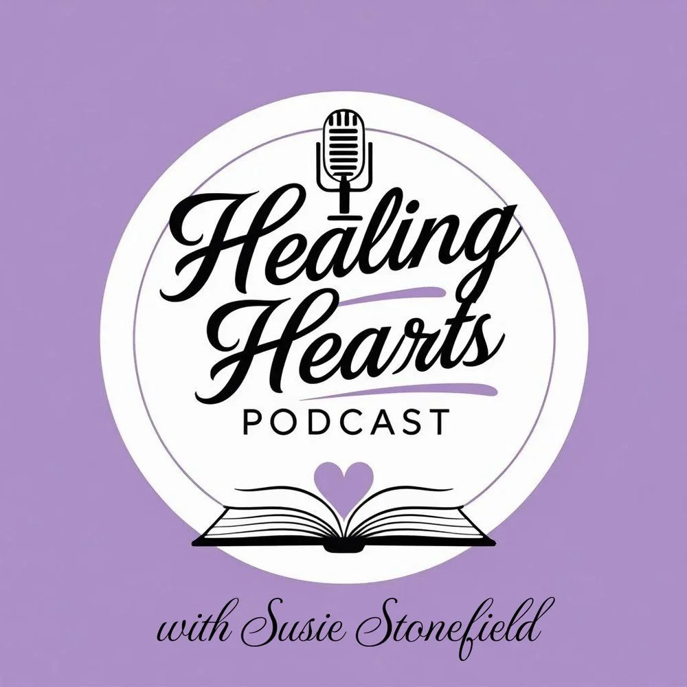 Healing Hearts podcast cover with Susie Stonefield