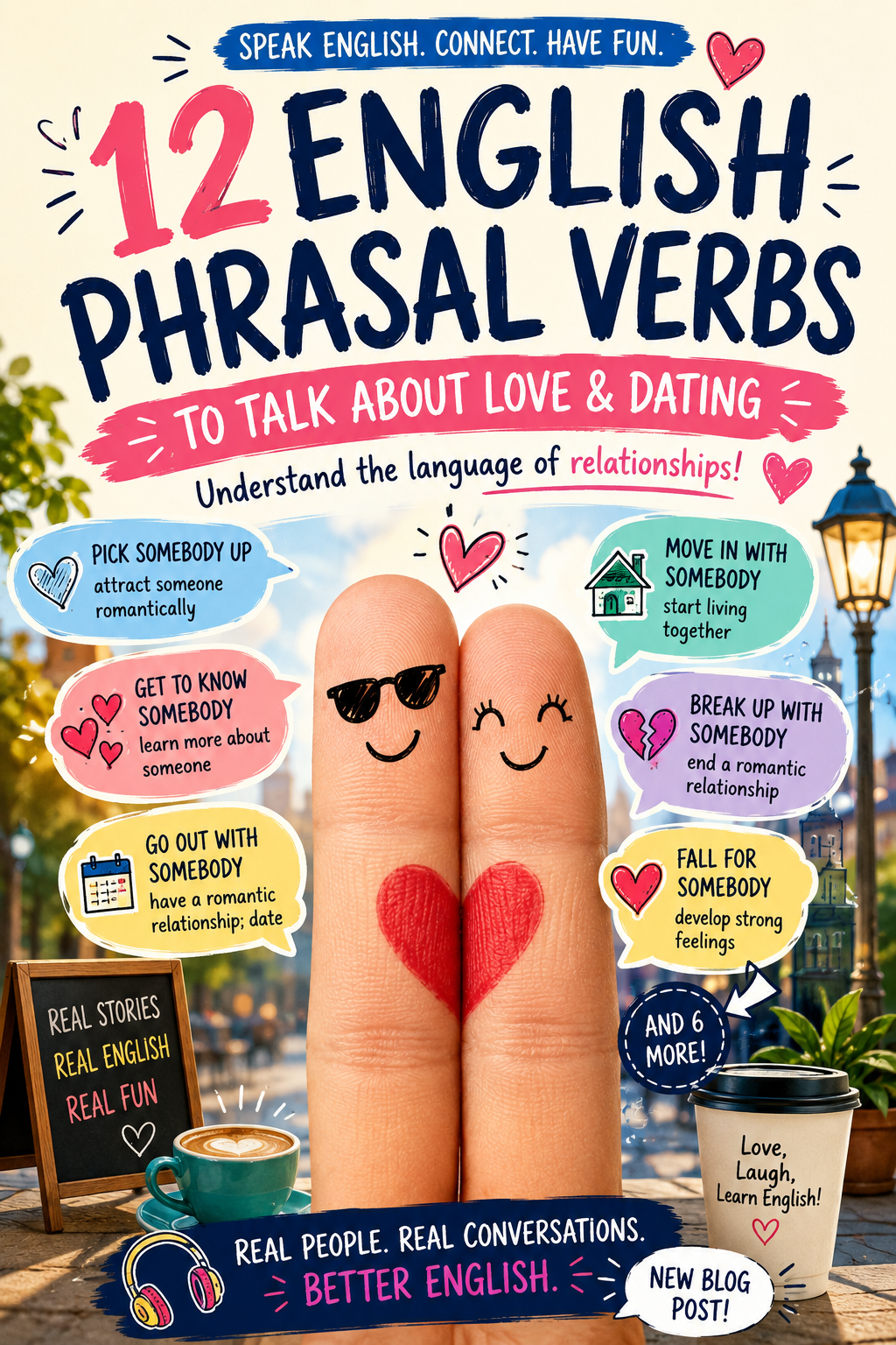 Phrasal verbs to flirt.