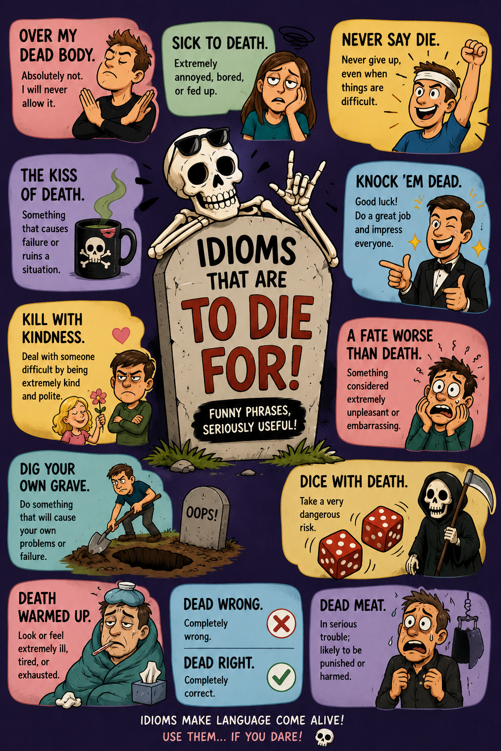 Death, colloquial expression.