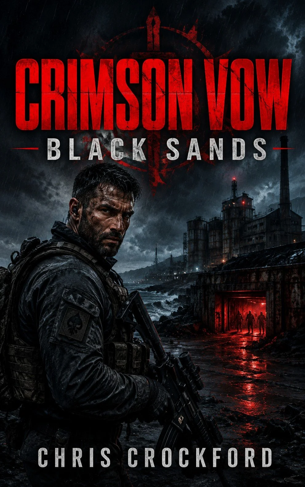 Crimson Vow: Black Sands book cover by Chris Crockford