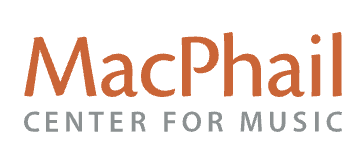 MacPhail Center for Music logo with orange and gray text