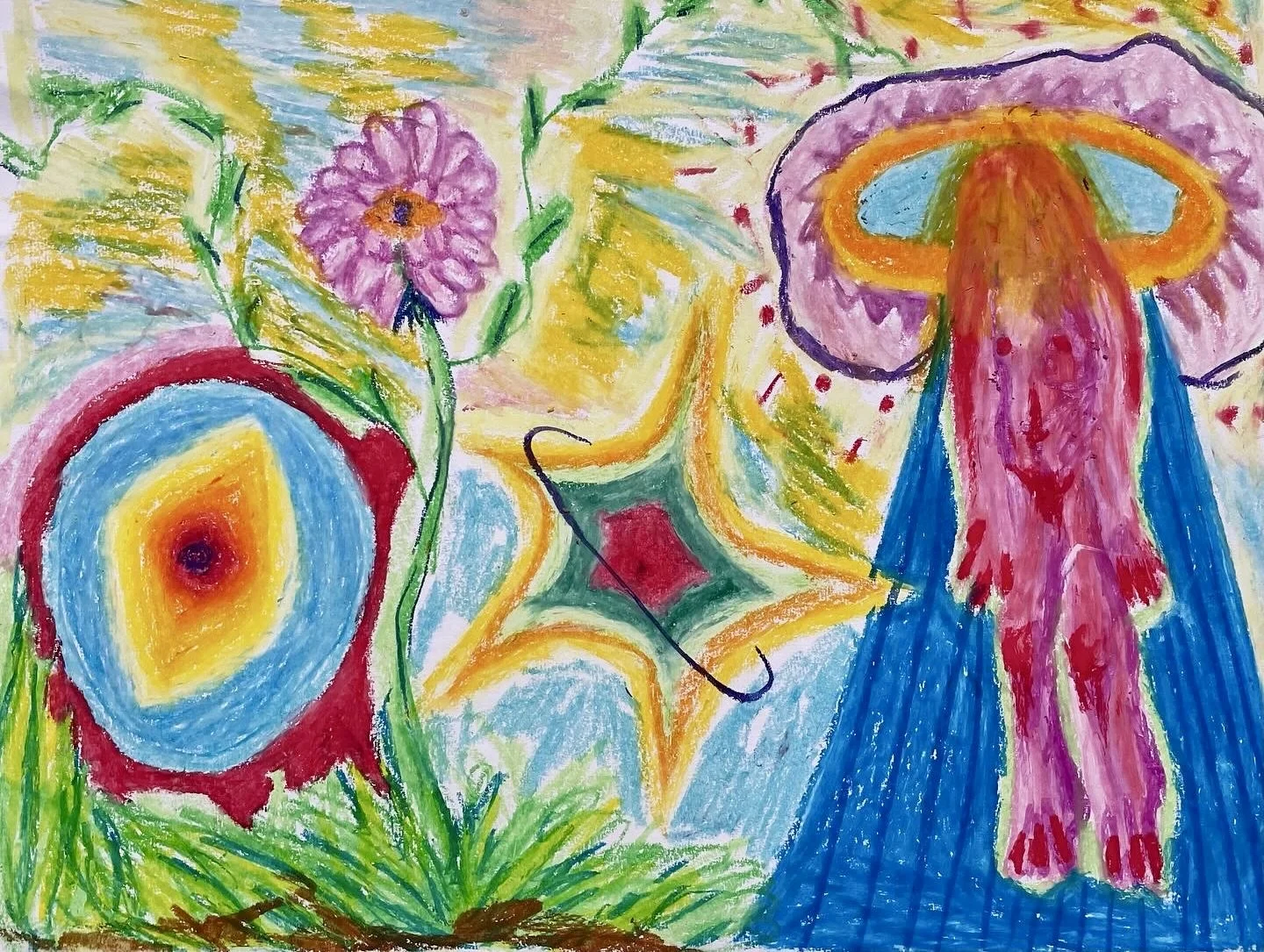 Field Dream / 
8.5"x11"
Oil pastel on paper
2024