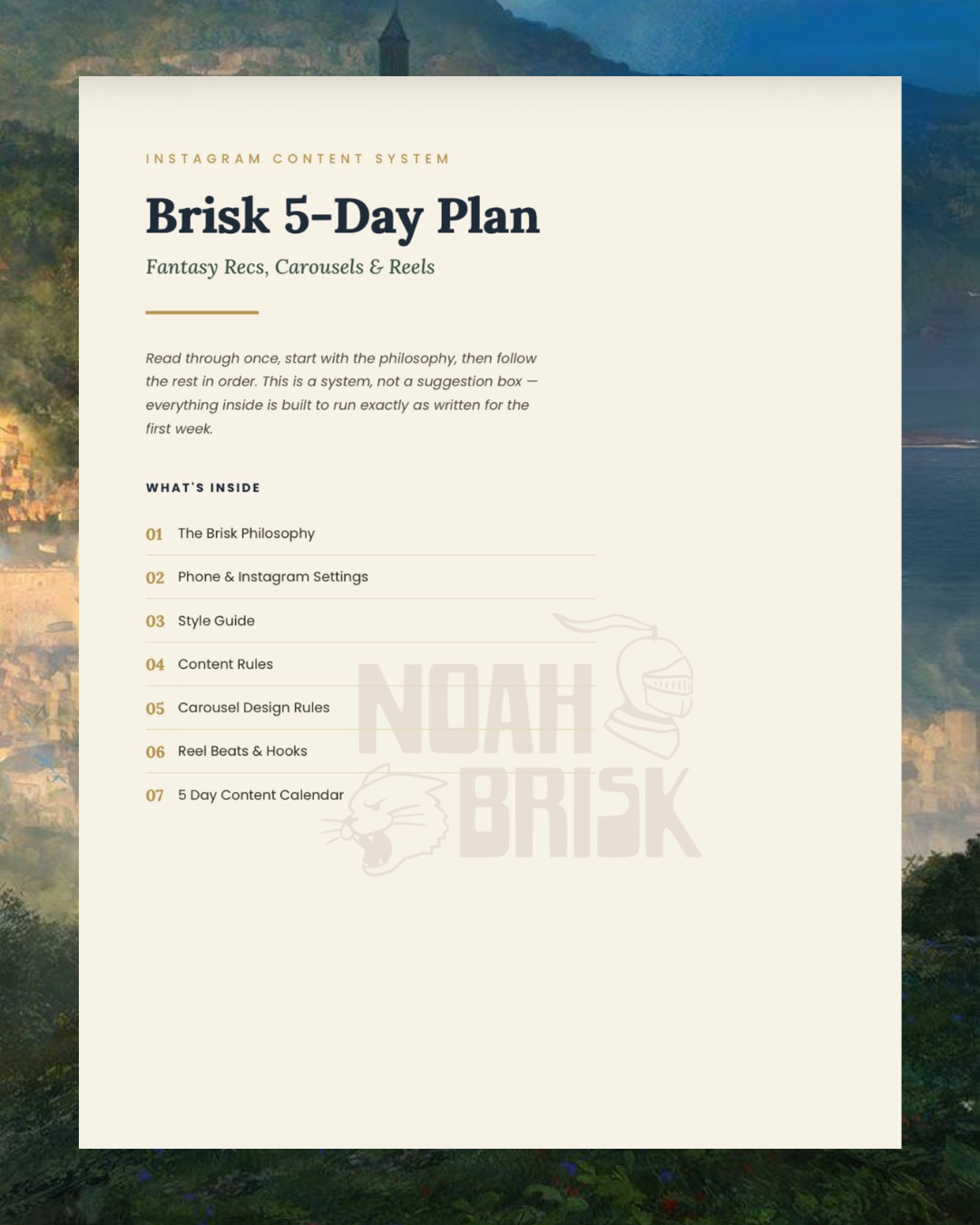 Brisk 5-Day Content Guide