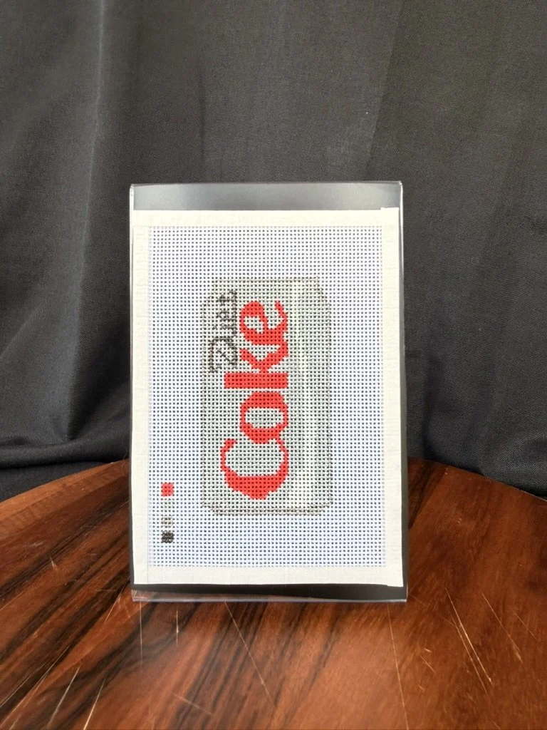 Diet Coke Mini Needlepoint Canvas