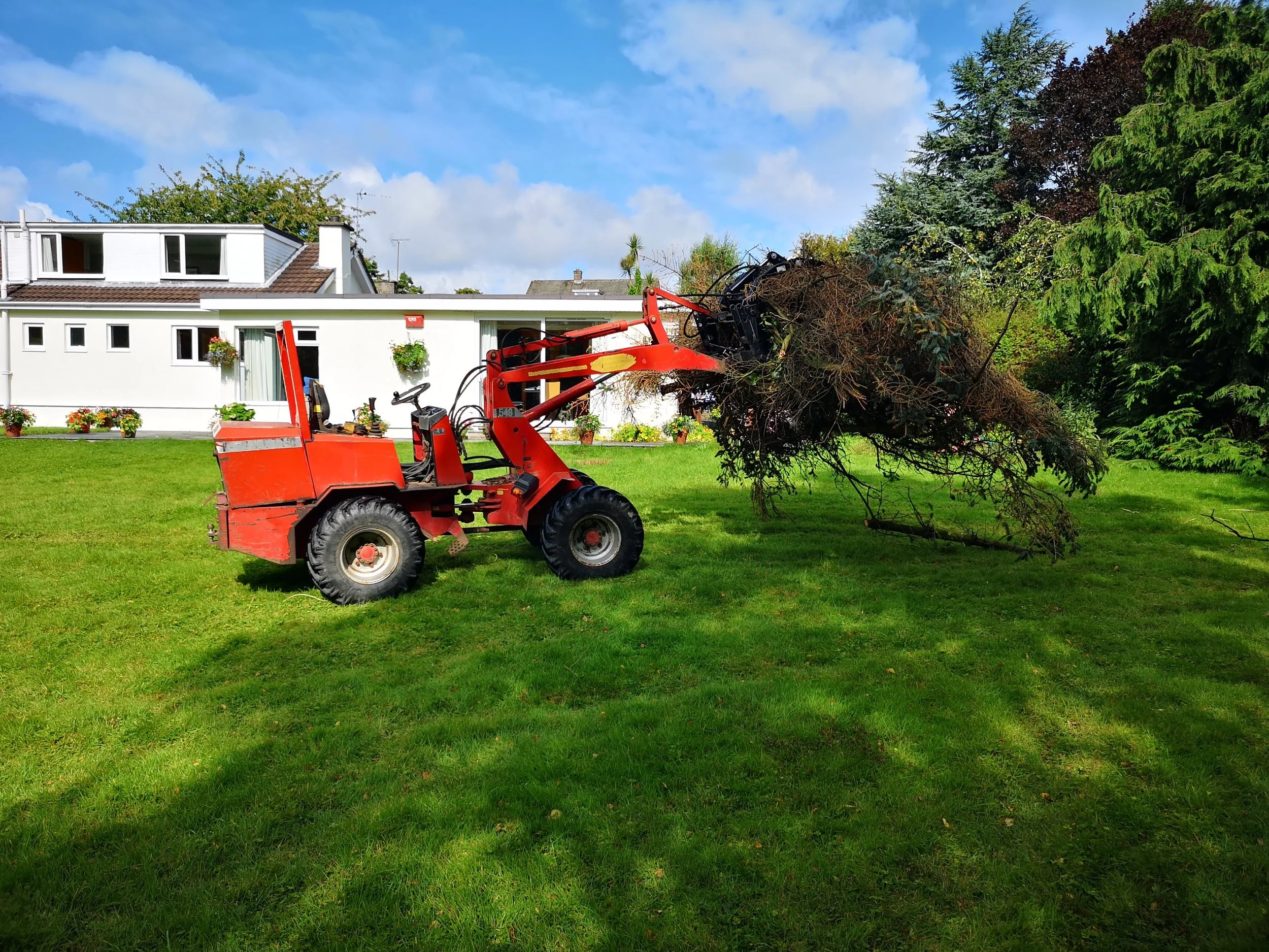 Schaffer loader transporting timber, woodchip and equipment safely around forestry and tree work sites.