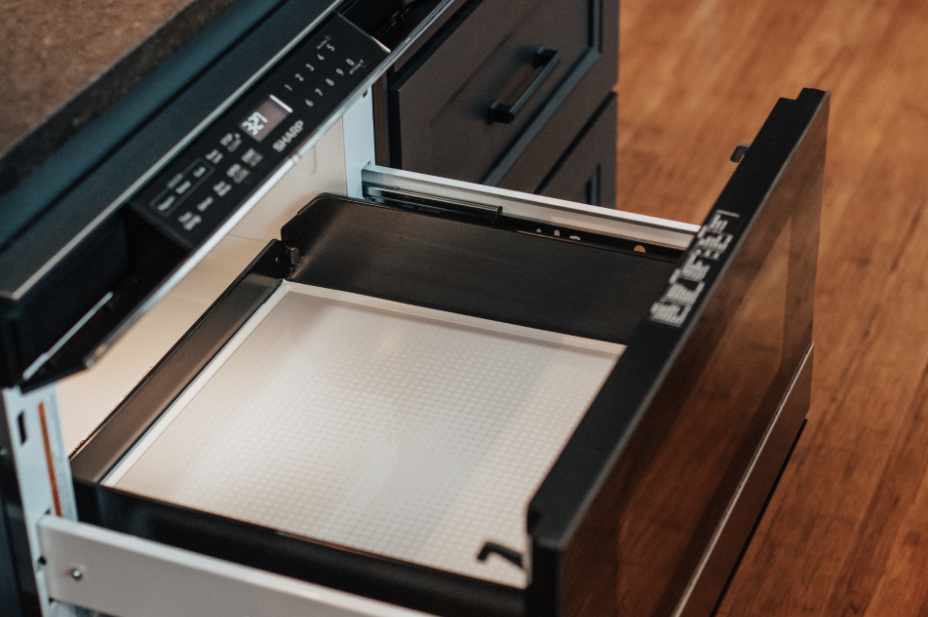 microwave drawer in island