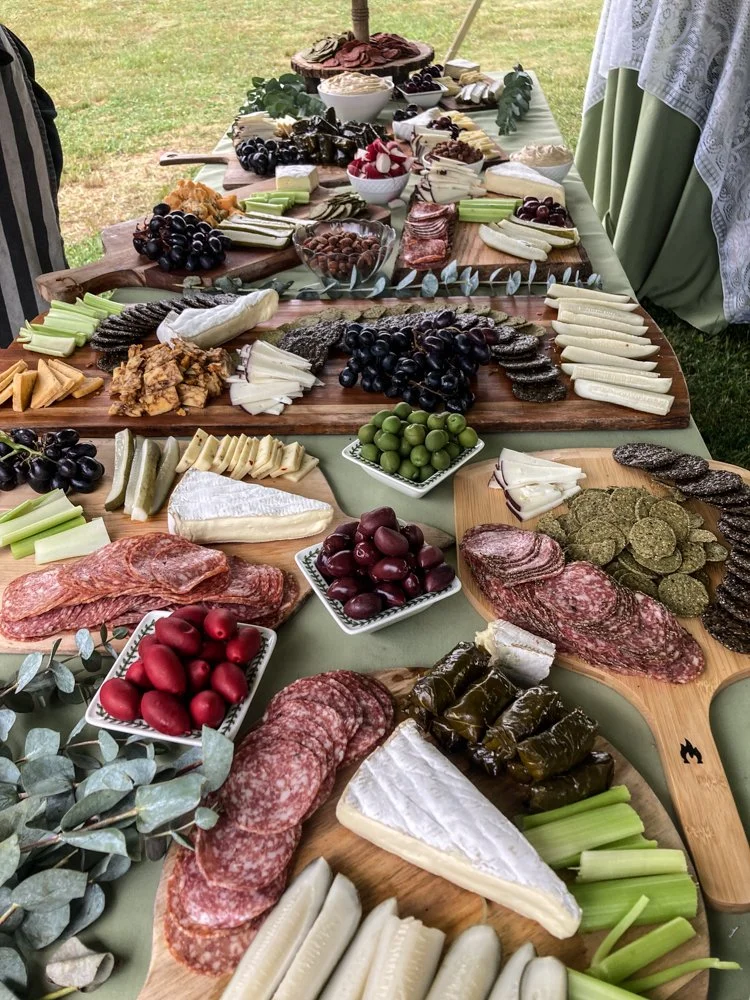Our antipasto board, with gourmet charcuterie and cheeses, private event catering south florida