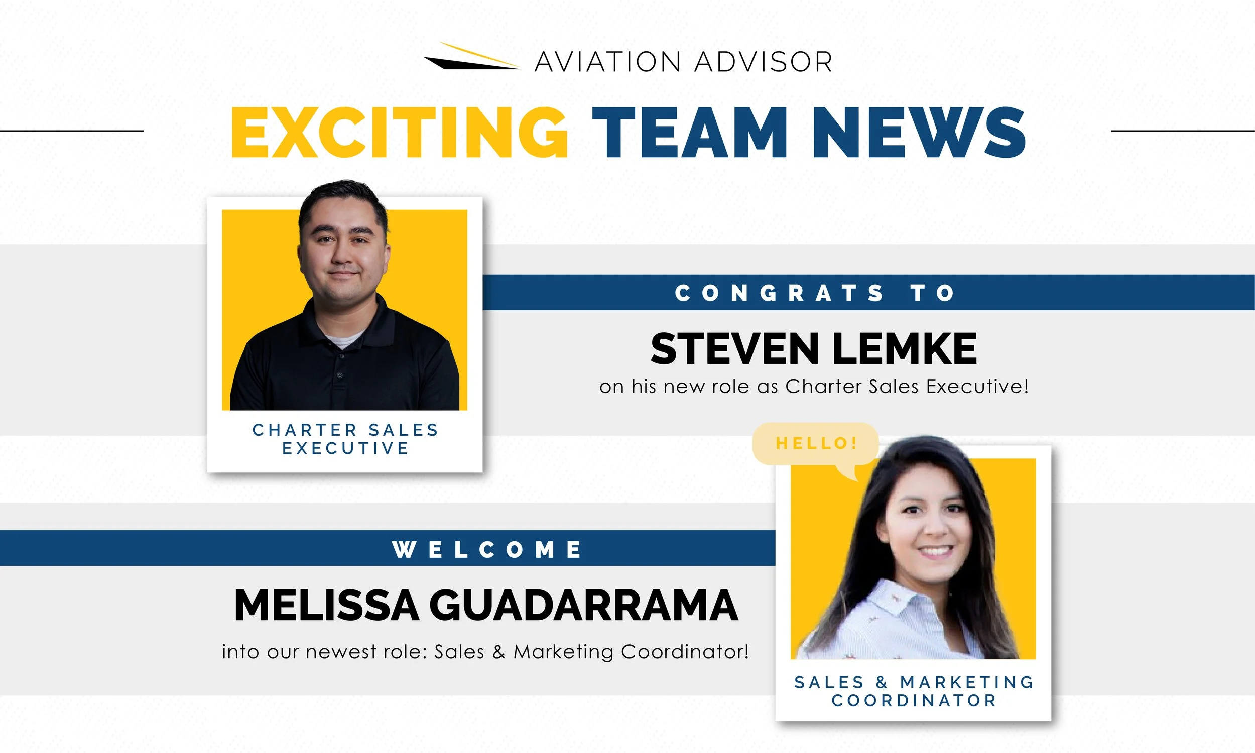 Aviation Advisor Announces Team Expansion and Promotion