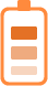 Orange notebook with black spiral binding