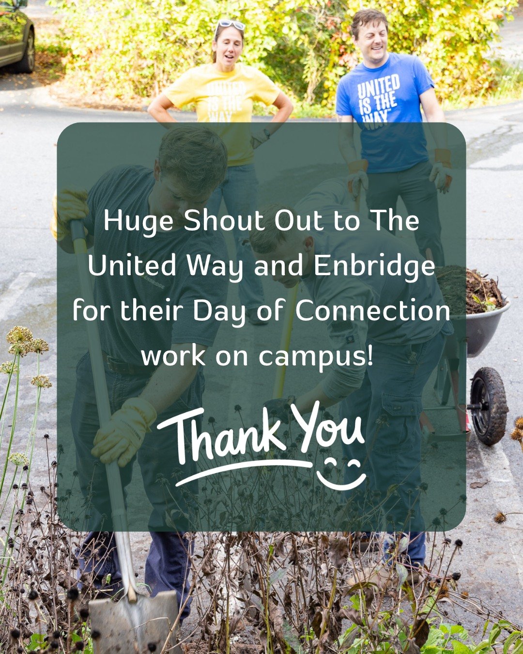 We've talked a lot this week about how it takes many hands to make change here at Evergreen and these photos are such an amazing representation of that. Over fall break The United Way teamed up with Enbridge to work on some much needed improvements o