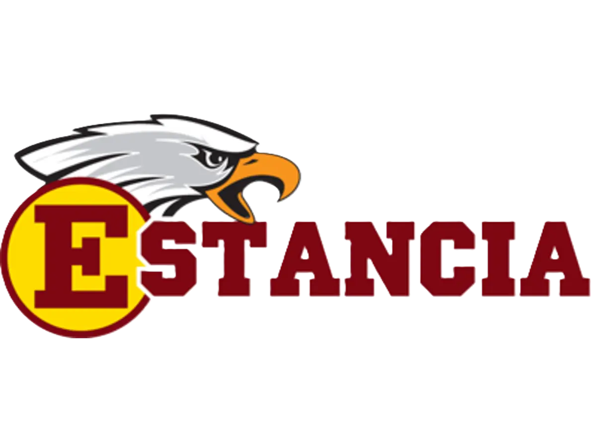 Logo featuring an eagle's head and the text 'Estancia' with a large letter 'E' in a yellow circle.