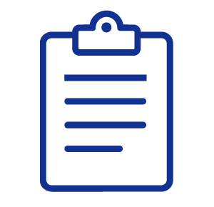Icon of a clipboard with text lines.