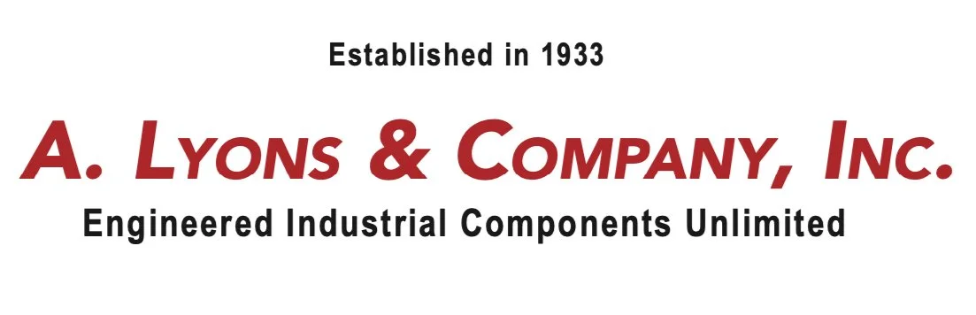 Logo for A. Lyons & Company, Inc., established in 1933, with the tagline 'Engineered Industrial Components Unlimited'.
