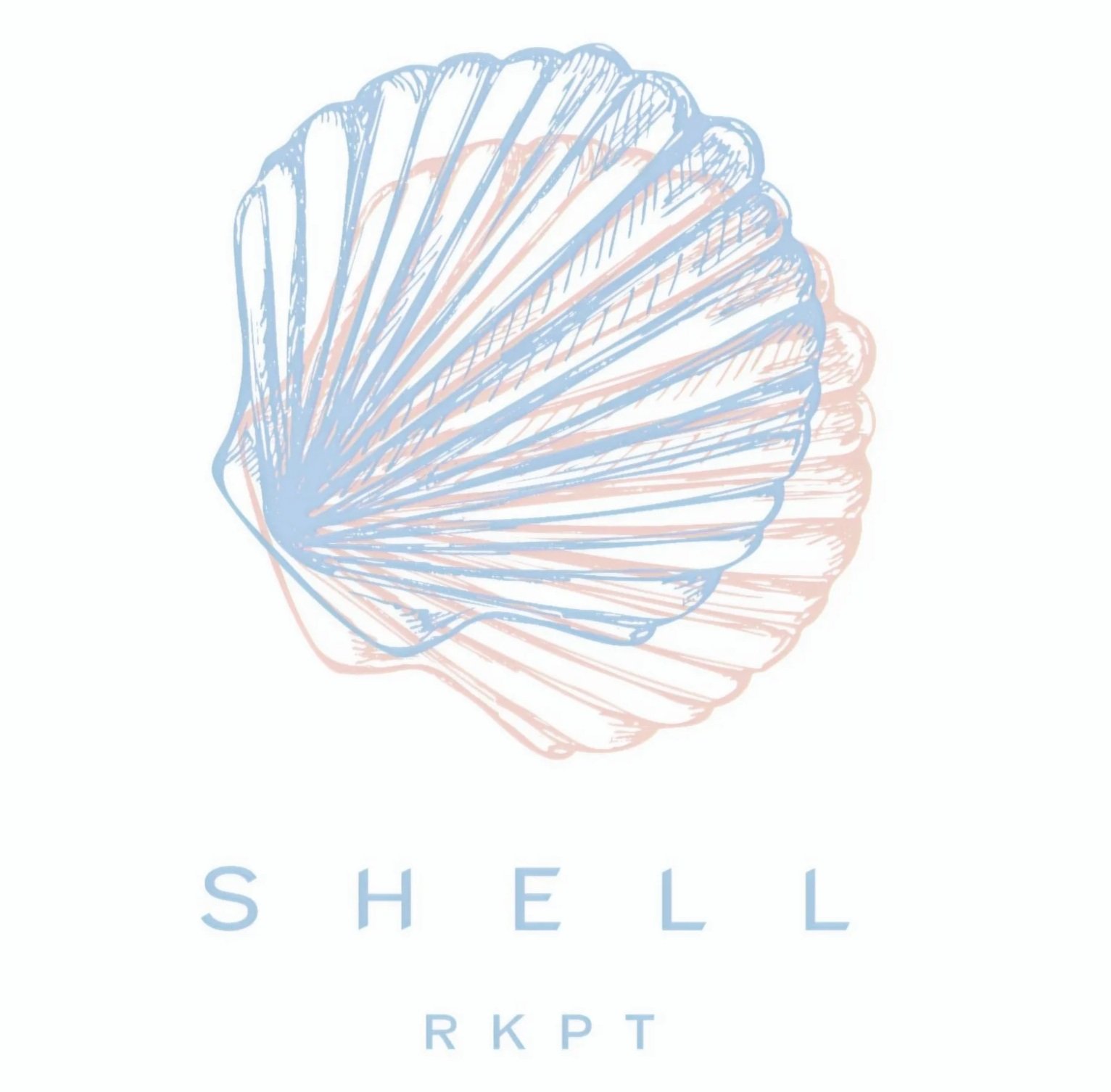 Logo with a shell with the word "SHELL" written underneath.