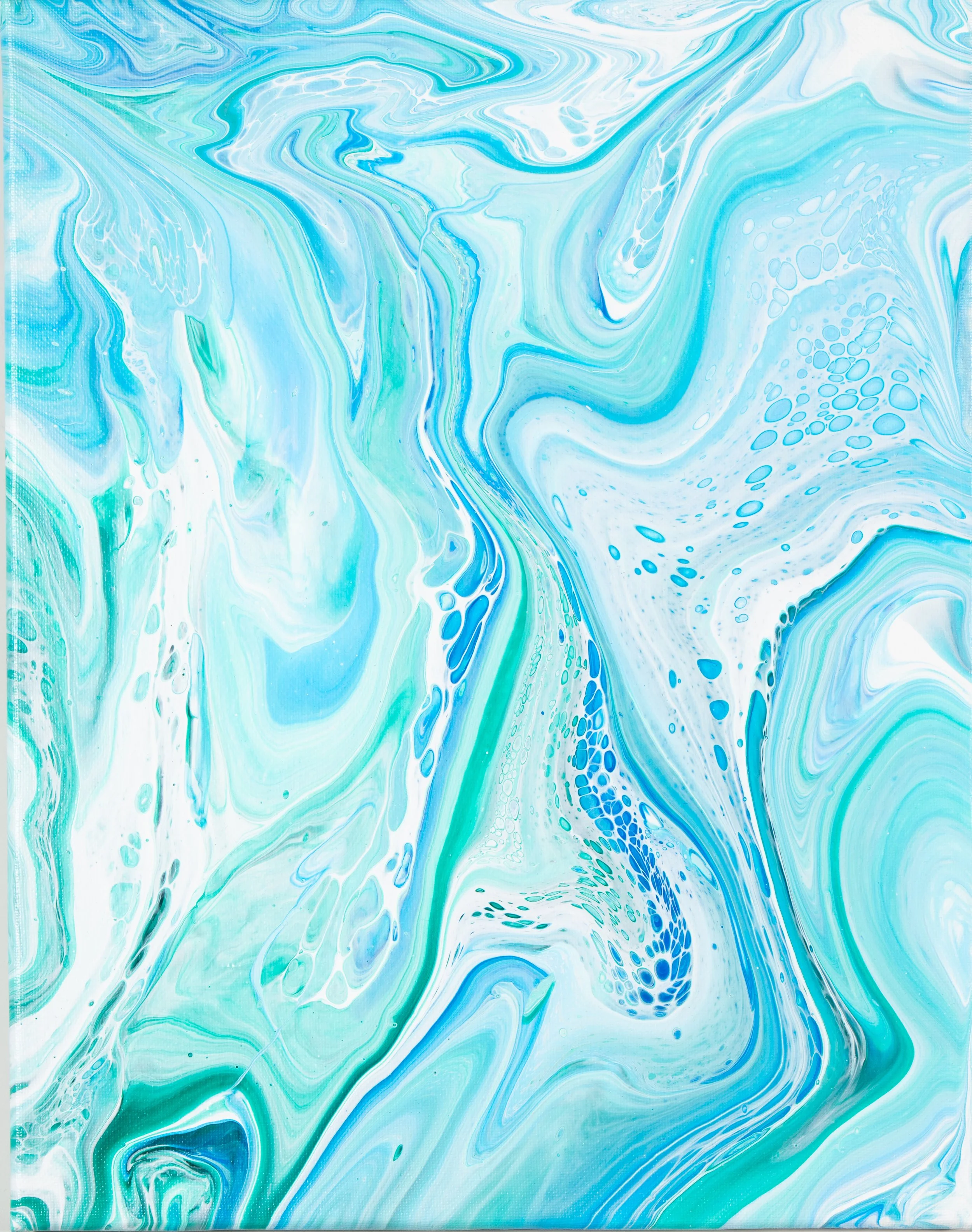 Seafoam Feels Abstract Canvas Art