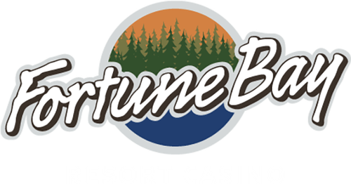 Fortune Bay Resort Casino logo with a circular emblem featuring trees and water
