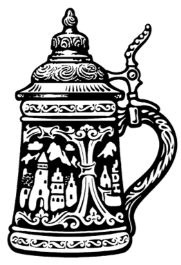 Line drawing of a traditional ornate coffee pot or teapot with intricate patterns.