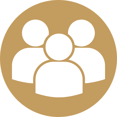 Icon of three people representing a group or community