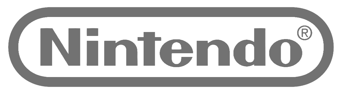 Black and gray Nintendo logo with rounded rectangle border around the text