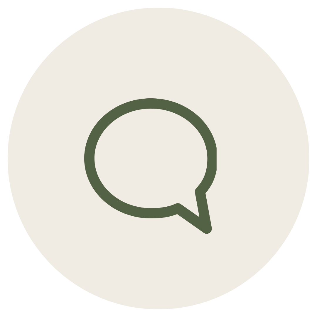 Speech bubble icon.