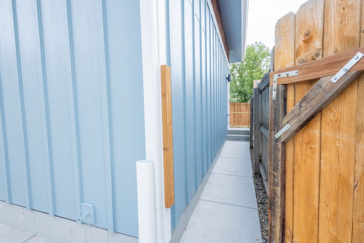 Private walkway leading to the guest entrance of our Denver Sunnyside vacation rental
