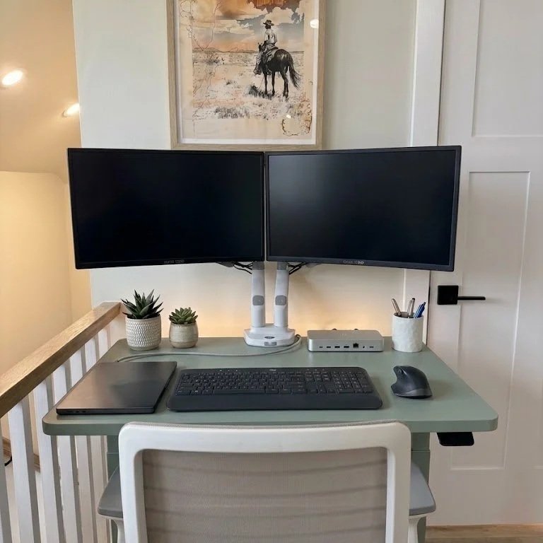 Quiet dedicated workspace with dual monitors and high-speed WiFi — ideal for working remotely from Denver
