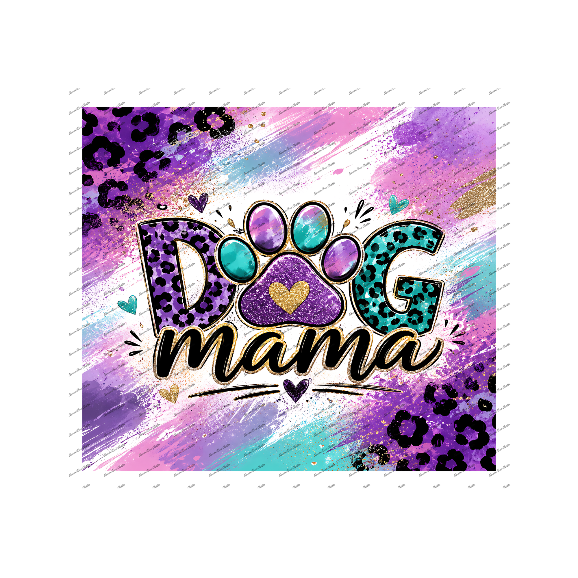 Dog Mama Glitter Paw & Leopard Print Collection