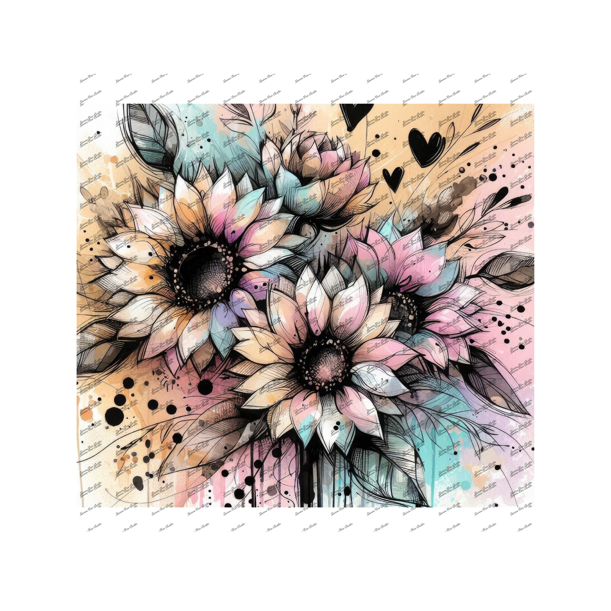 Watercolor Sunflowers