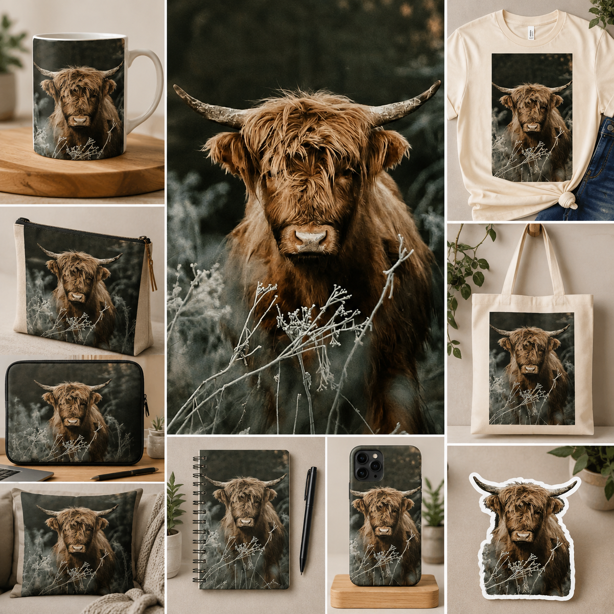 Highland Cow in Tall Grass.png