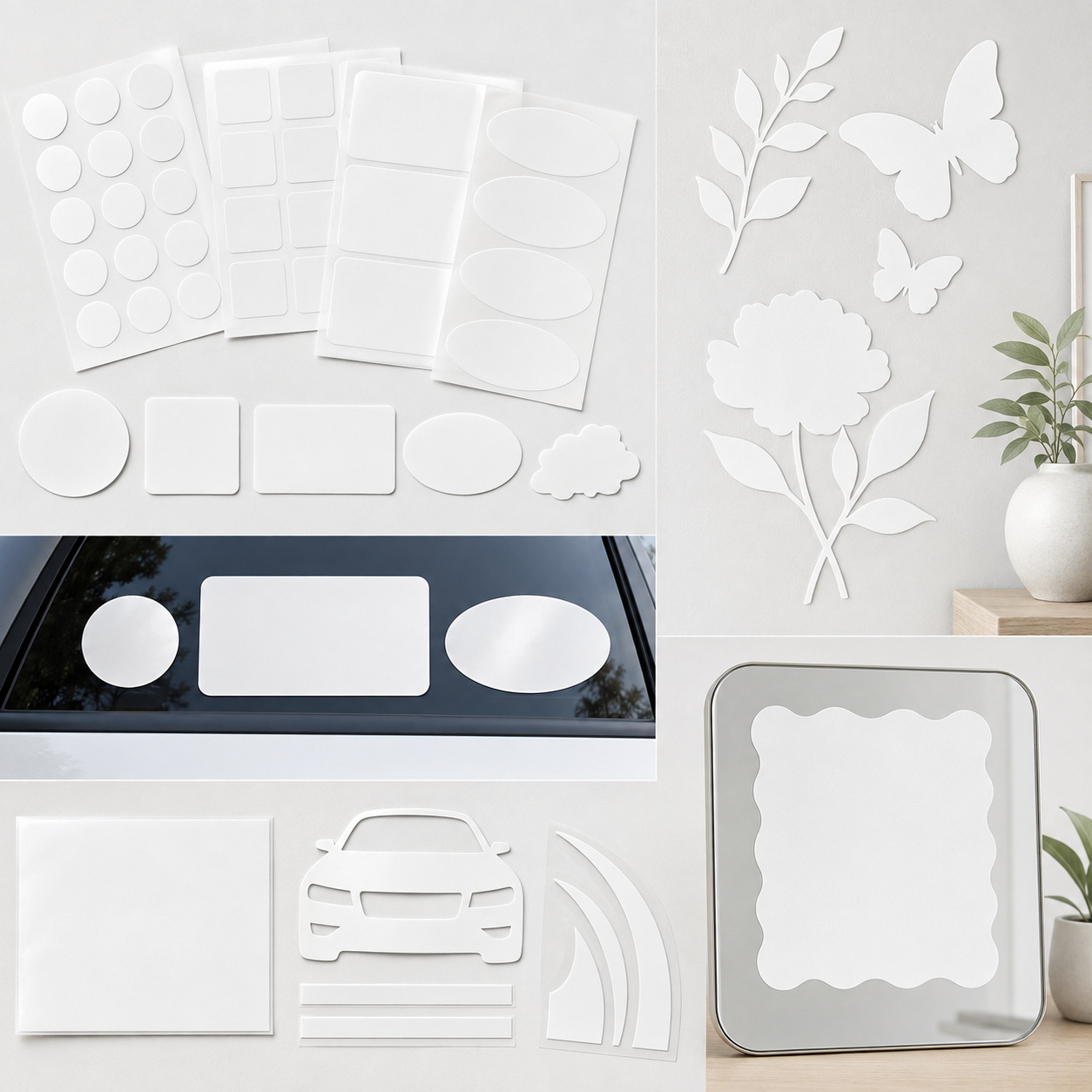 Stickers, wall decal, car decal, and mirror decal
