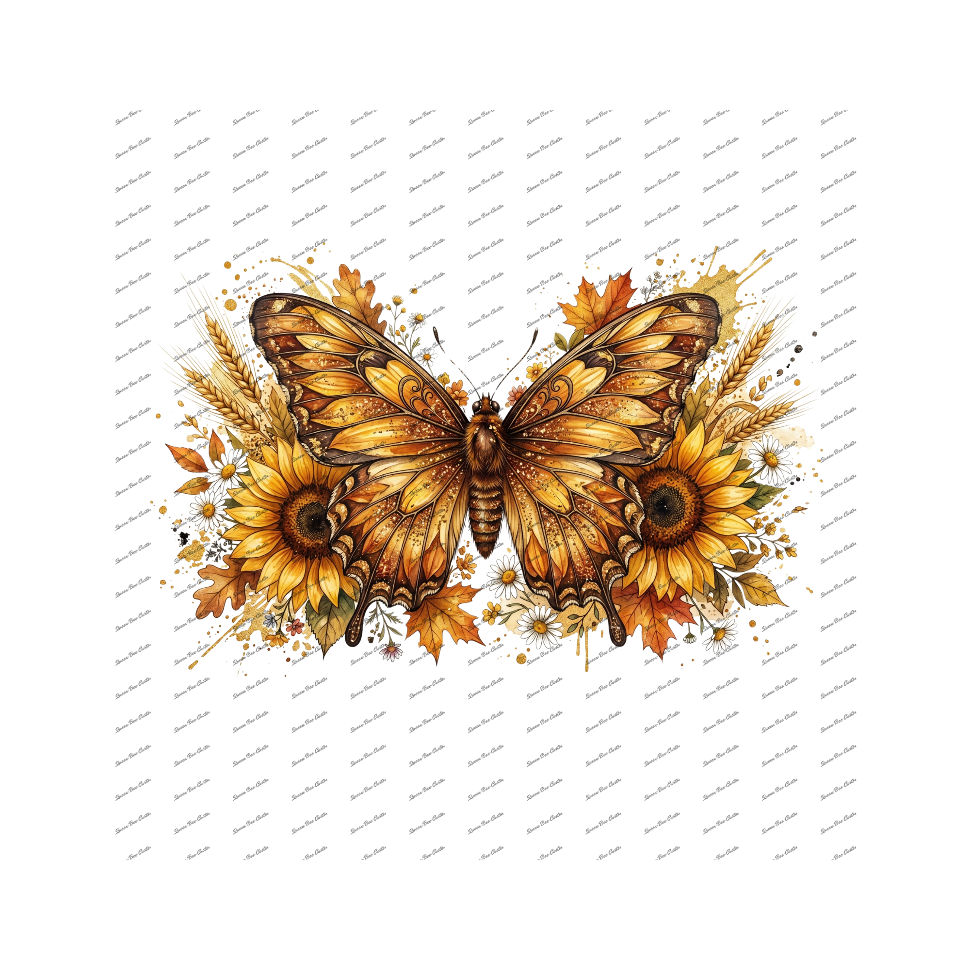 Monarch Sunflower Butterfly