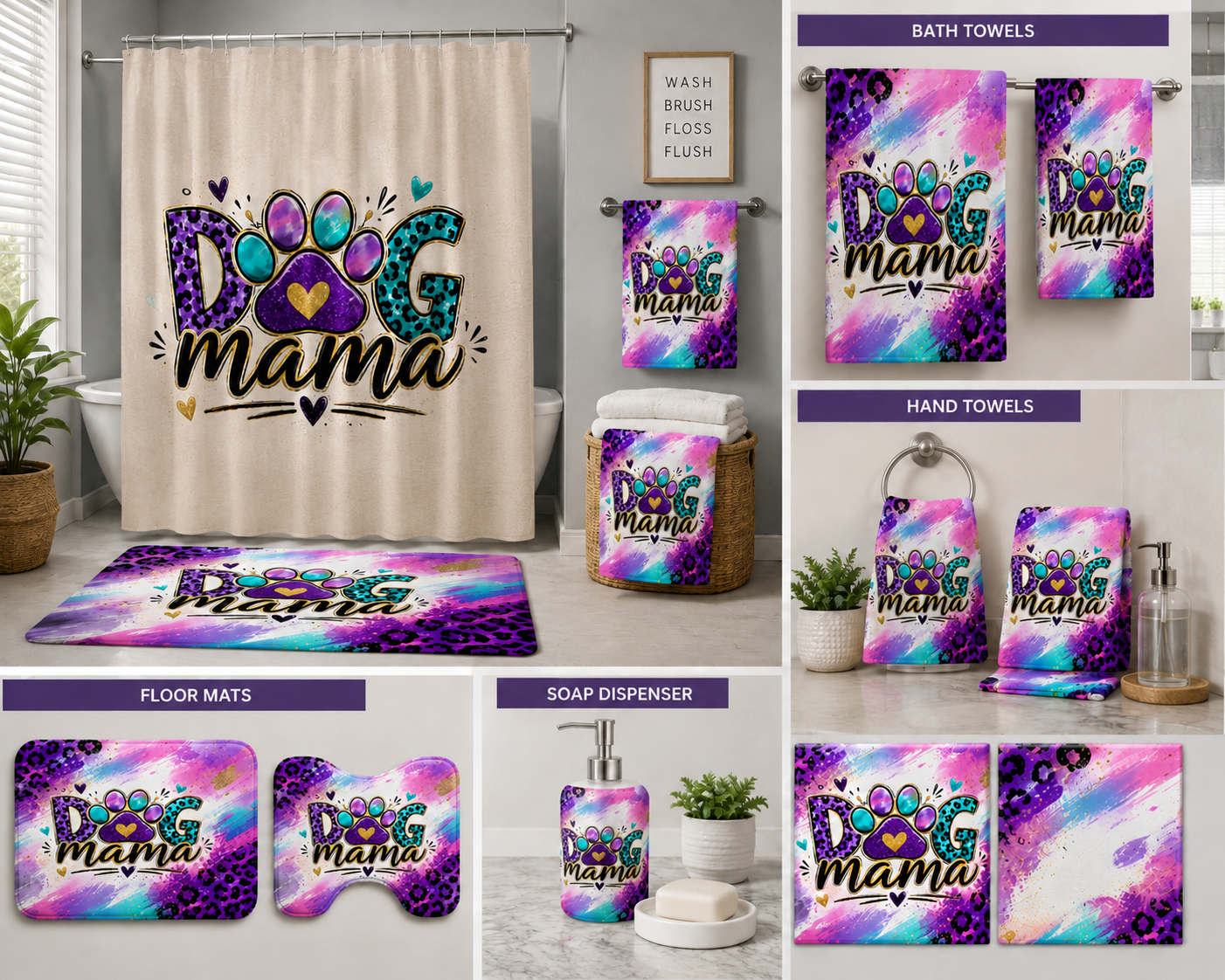 Bathroom set dog mama.png