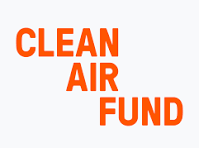 Logo for the Clean Air Fund with text reading "CLEAN AIR FUND" in bold orange letters