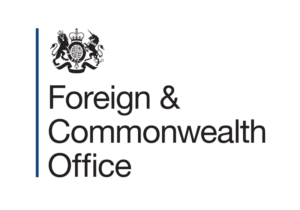 Logo of the Foreign & Commonwealth Office with a black and white emblem and text.