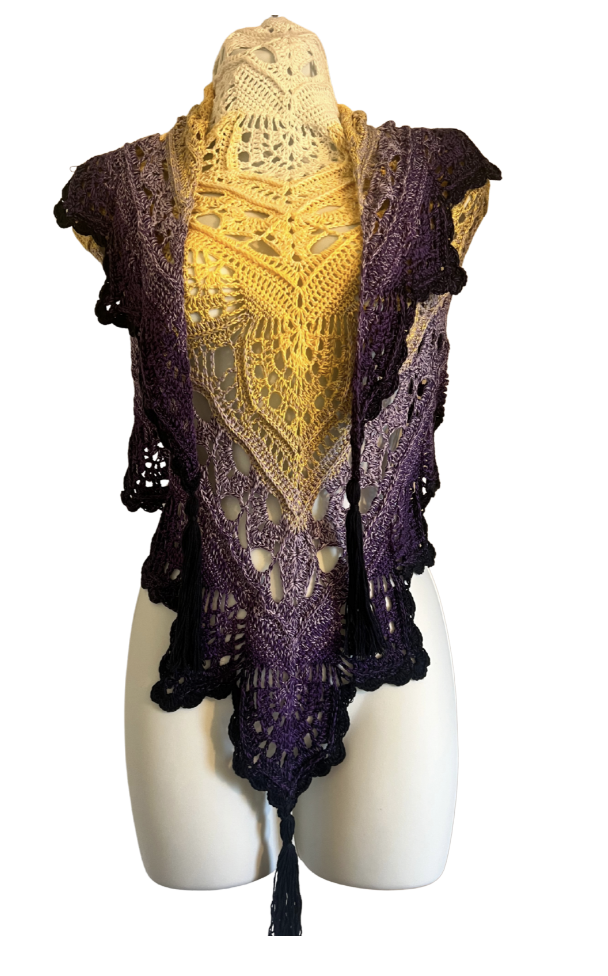 Amethyst Golden Glow Shawl