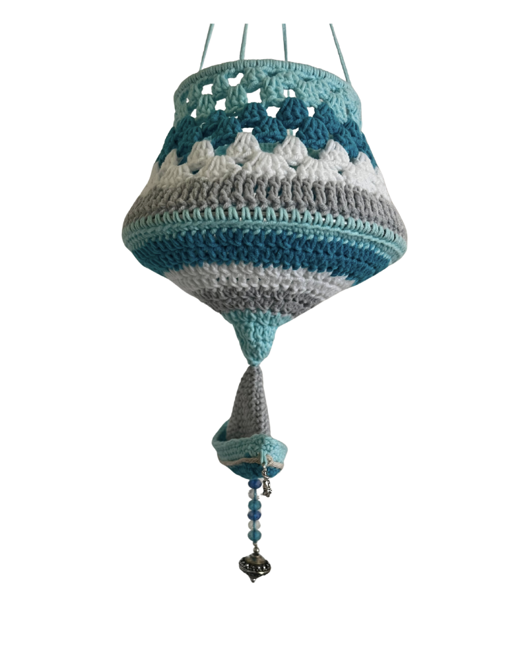 Hand-Crocheted Nautical Hanging Lantern