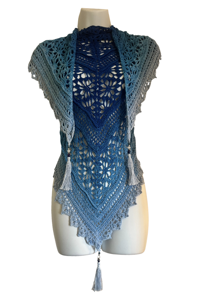 Summer Skies Triangle Shawl