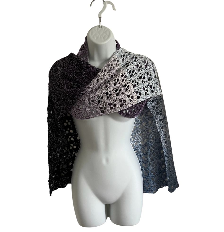 Handmade Crochet Lace Wrap 💜✨
