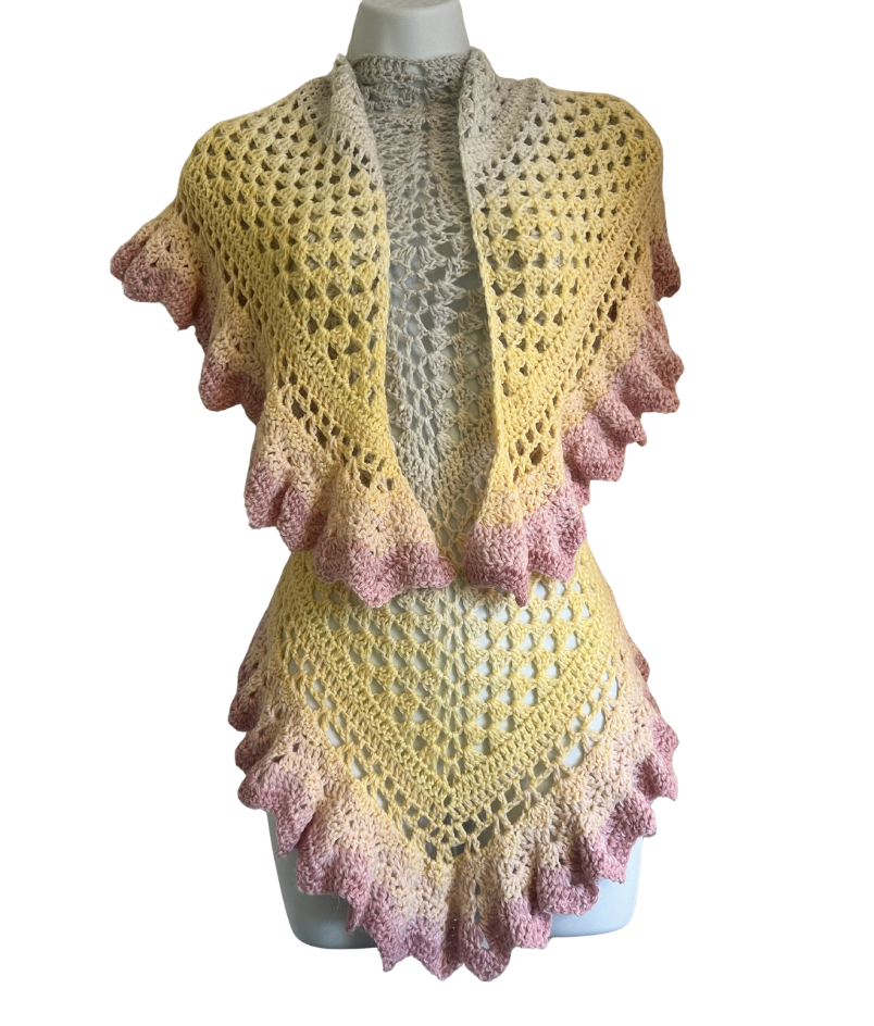 Summer Blossom Shawl with Alpaca Wool
