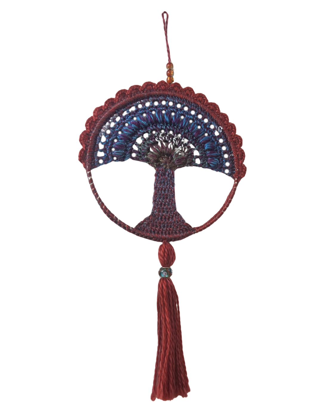 Hand-Crocheted Tree of Life Wall Hanging
