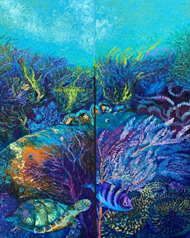 Silent Conversations ( Diptych ) I 40" X 32"  I  $1040