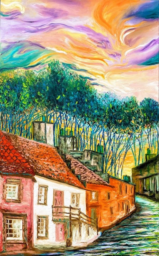 Shingled Roof and Windswept Skies  I  48" X 30" I $1500