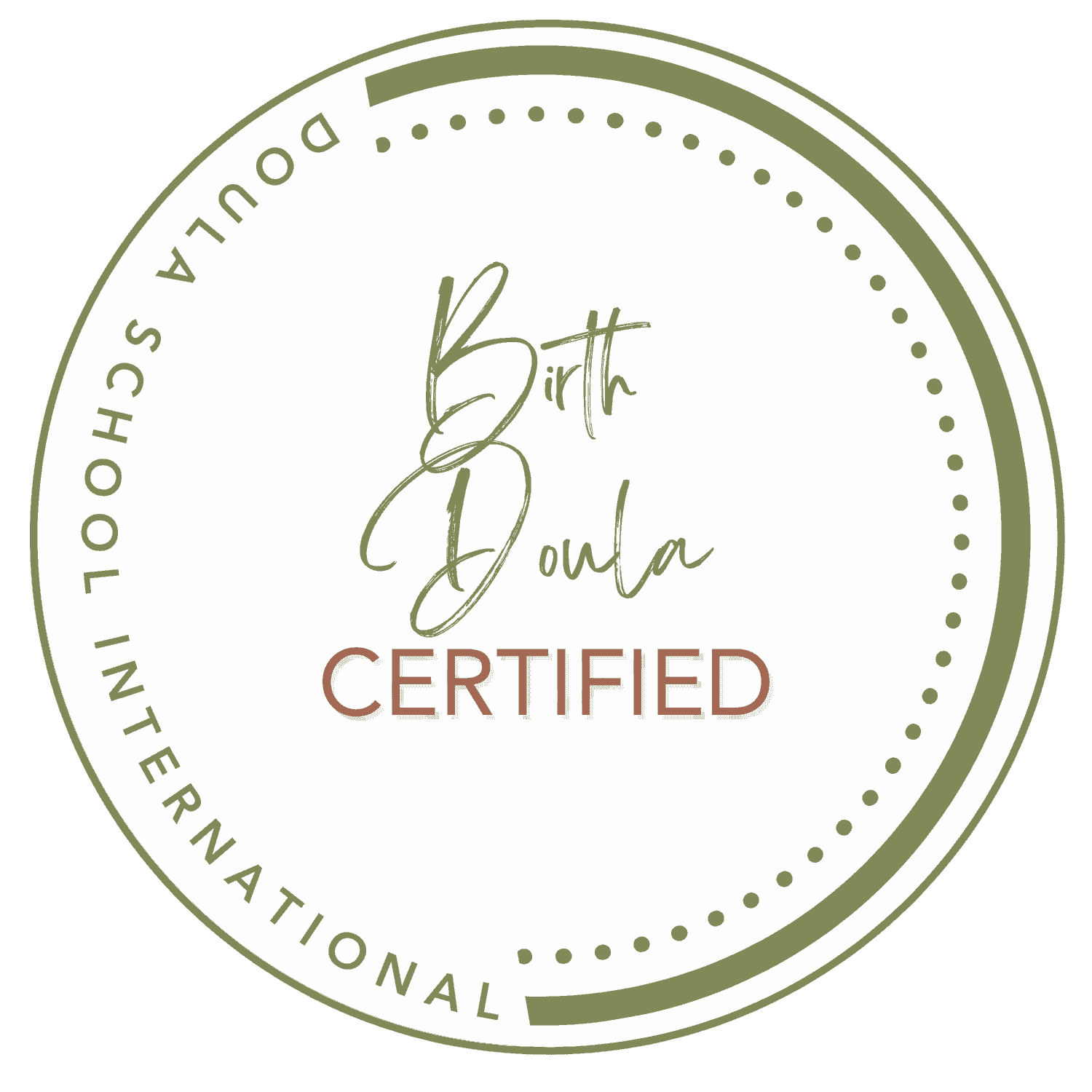 Doula School International official birth doula certification logo