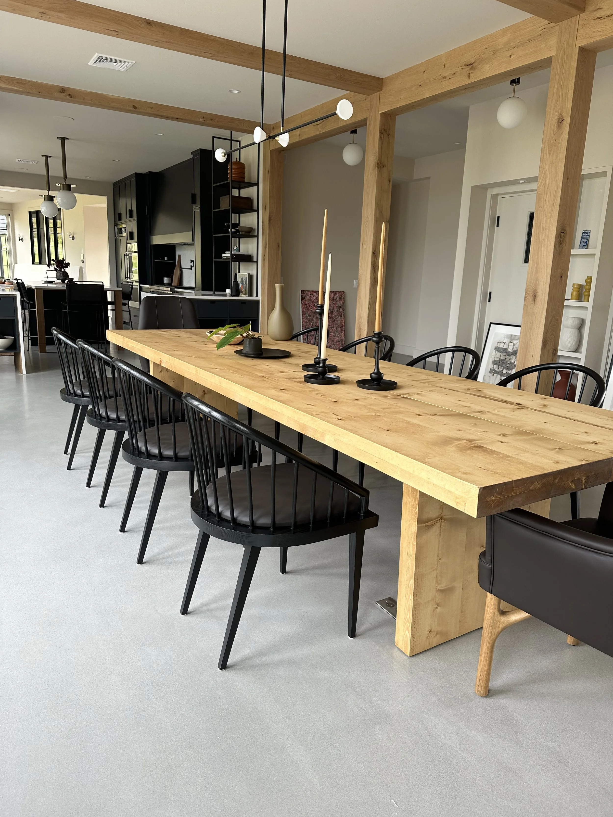 Pine Dining table and Ash Chairs /// 2024