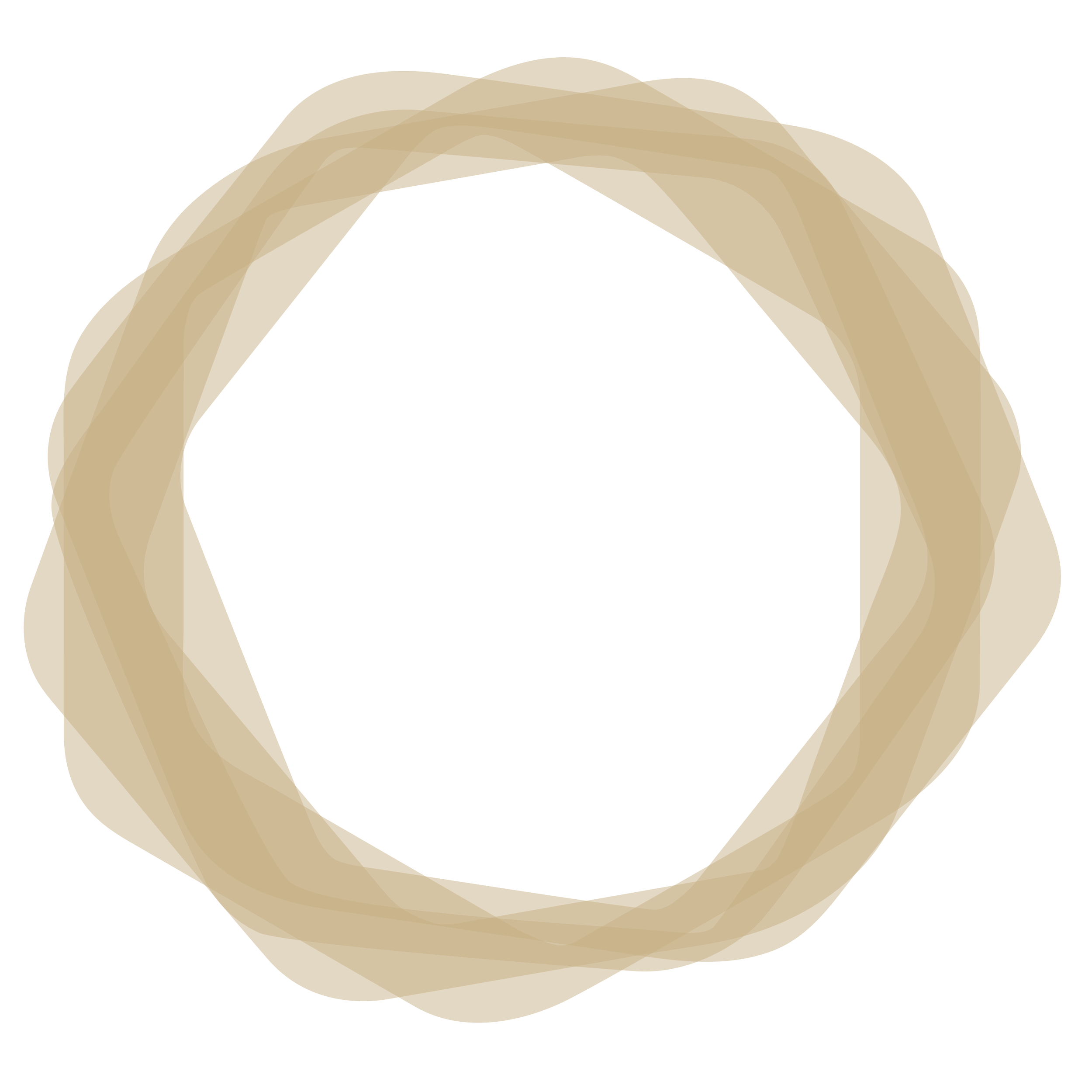 Close-up of a gold-colored paper ring with a small diamond in the center, placed on a white surface. Part of the logo for Celeste at Azur townhome rentals in Beaumont.