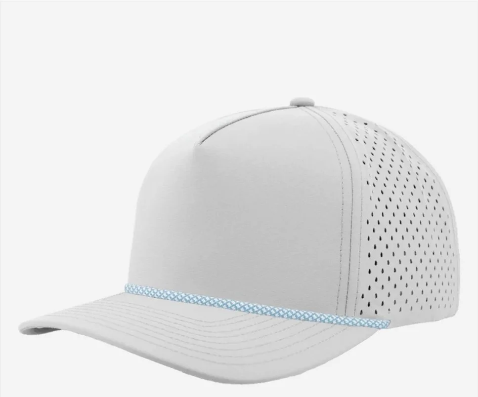 Off White- Columbia Blue Chainlink Rope- Zapped Headwear BLACKHAWK R+ 5-Panel Rope Snapback Hat