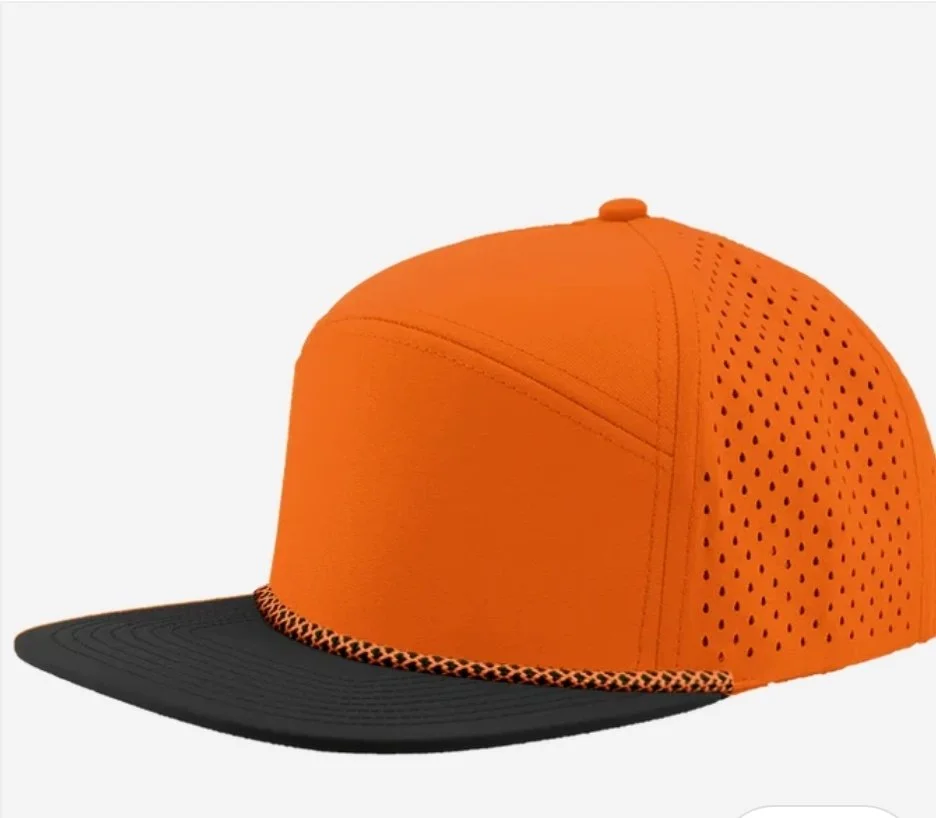 Orange - Black bill- Orange Chainlink rope- Zapped Headwear OSPREY R+ 7-Panel Rope Snapback Hat